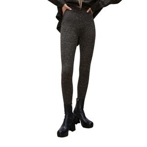 Zara Dark Grey Speckled Knit Leggings | U.S. Woman’s Small